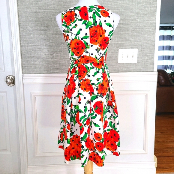 New York and Co floral polka dot dress - Picture 3 of 6